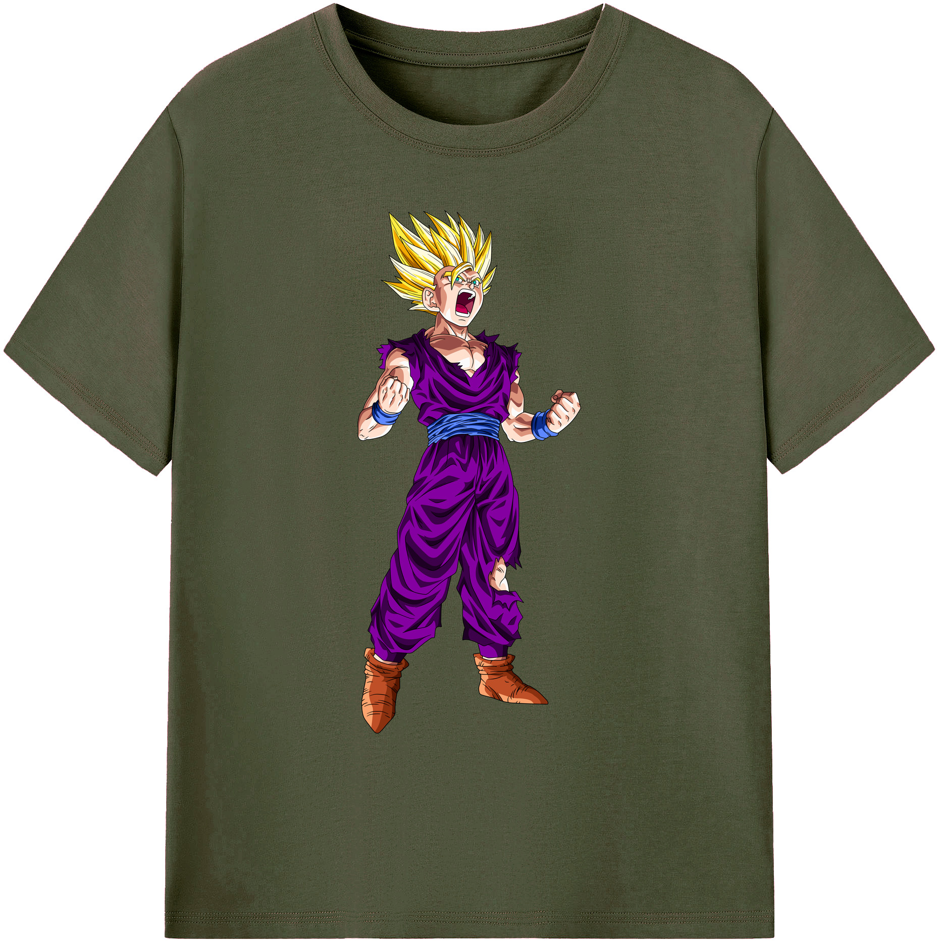 （画像用） ドラゴンボール 孫 悟飯（そんごはん）DRAGON BALL Son Gohan 綿100％ メンズ半袖Tシャツ｜肌触りやわらか＆通気性